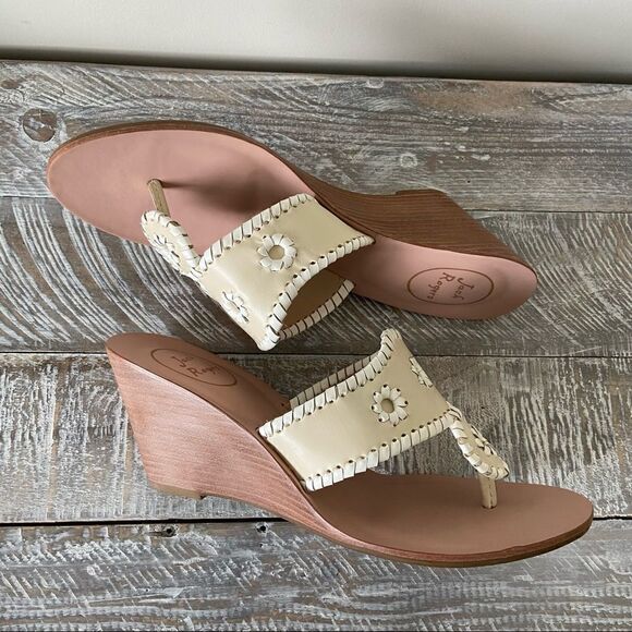 Nwob-jack Roger’s Wedge Leather Summer Sandals (Size:9) - Picture 2 of 7